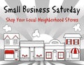 Small Business Saturday, USA, Shop your local neighborhood Stores Royalty Free Stock Photo