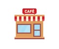 Small business, street cafe logo design. Perfect for greeting cards, prints, posters.