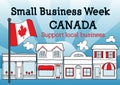 Small Business Week Canada, Blue Royalty Free Stock Photo