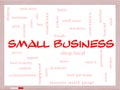 Small Business Word Cloud Concept on a Whiteboard Royalty Free Stock Photo