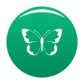 Small butterfly icon vector green