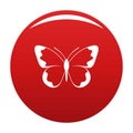 Small butterfly icon vector red