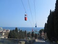 Cable car in the city