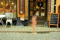 Small cafe in Gamlastan, Stockholm, Sweden Royalty Free Stock Photo