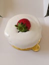 Small cakes, strawberry cakes, look appetizing.