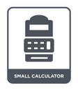 small calculator icon in trendy design style. small calculator icon isolated on white background. small calculator vector icon Royalty Free Stock Photo