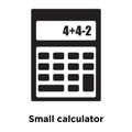 Small calculator icon vector isolated on white background, logo