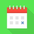 Small calendar icon, flat style Royalty Free Stock Photo