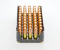 Small caliber ammunition. Royalty Free Stock Photo