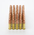 Small caliber ammunition. Royalty Free Stock Photo