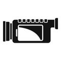 Small camcorder icon simple vector. Video camera