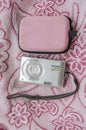 Small Camera and Case Royalty Free Stock Photo