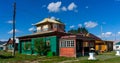 Small cameral rural Buddhist temple at Ivolginsky Datsan, Ulan Ude, Buryatia, Russia Royalty Free Stock Photo