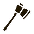 Small Camping Ax Icon Vector Glyph Illustration Royalty Free Stock Photo