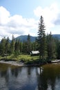 Small Canadian cabin by.a river