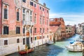 Small canal in the east side of Venise Royalty Free Stock Photo