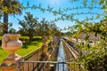 Small canal or irrigation ditch near palatial building