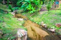 Small canal at Mork Fa waterfall Royalty Free Stock Photo