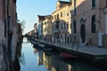 A small canal near the Church Madonna dell Orto in Italia in Venice in the Canaregio area. Royalty Free Stock Photo