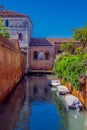 A small canal in Venice. Royalty Free Stock Photo