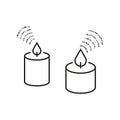Small candle icon set. Vector illustration. EPS 10. Royalty Free Stock Photo
