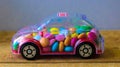 Candy in toy car - money box