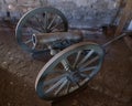 Small cannon, the 3-inch Rifled Field Gun, Model 1861 on display at Fort Davis National Historic Site, Fort Davis, Texas.