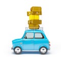 Small car adventure side Royalty Free Stock Photo