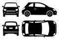 Small car black icons vector illustration
