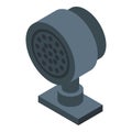 Small car speaker icon isometric vector. Control front system Royalty Free Stock Photo