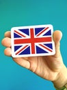 Small card of national flag of Great Britain