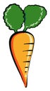 Small carrot , illustration, vector
