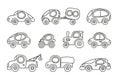 Small cars set Royalty Free Stock Photo