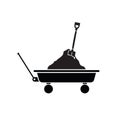 Small cart with sand Royalty Free Stock Photo