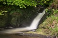 Small cascade in waterfall of Pistyll Rhaeadr in Wales Royalty Free Stock Photo
