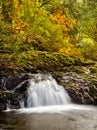 A small cascade in Silver Falls State Park in autumn, Oregon, US Royalty Free Stock Photo