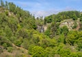 Small cascades at head of Pistyll Rhaeadr Royalty Free Stock Photo