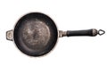 Small cast iron frying pan isolated on white background Royalty Free Stock Photo