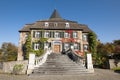 Small Water Castle in Germany formerly Knight's Castle , Schloss Linnep, near Dusseldorf Royalty Free Stock Photo