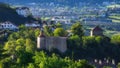 Small castle situated on a verdant hillside in Meran, South Tyrol, Italy Royalty Free Stock Photo