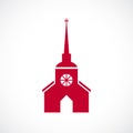 Small catholic cathedral icon
