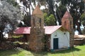 Small catholic church on Isla del Sol on Lake Titicaca,