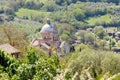 Small catholic church in a valley in Pienza, Tuscany, Italy Royalty Free Stock Photo