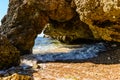 A small cave on the Black Sea coast Royalty Free Stock Photo