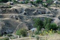 Small cave entrances in Tegh, Nagorno Karabakh, Armenia Royalty Free Stock Photo