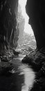 Misty Cave: A Breathtaking Black And White Landscape Photography