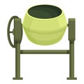 Small cement mixer icon cartoon vector. Concrete machine Royalty Free Stock Photo