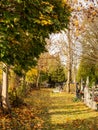 Small cemetery in Poland in Autumn