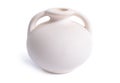 Small ceramic amphora isolated on white background Royalty Free Stock Photo