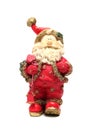 Small ceramic Santa Claus isolated
